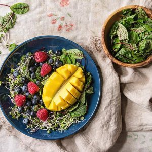Grilled Meat with Fruits
